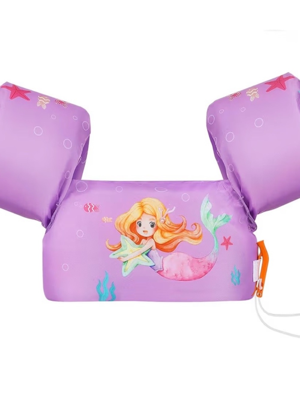 Kids Purple Mermaid Swim Float Jacket - Secure Arm Float Trainer